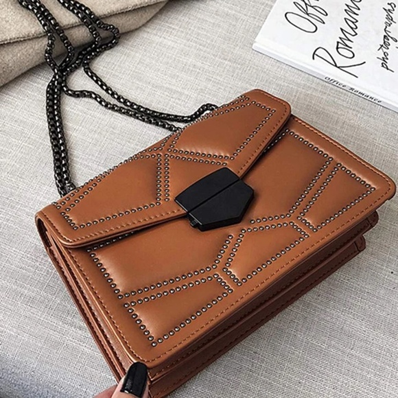 Studded Chain Evening Shoulder Crossbody Bag - Picture 7 of 14